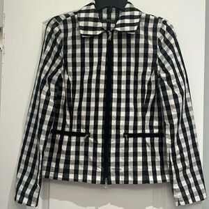 NWOT Lauren Ralph Lauren Black & White Checkered Women's Jacket Size Small